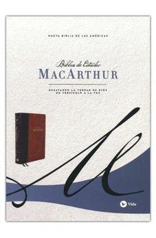 Biblia NBLA de Estudio MacArthur Piel Café Interior a Dos Colores