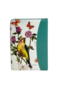 Biblia RVR 1960 Letra Gigante Símil Piel Mariposas Turquesa con Índice y Cierre